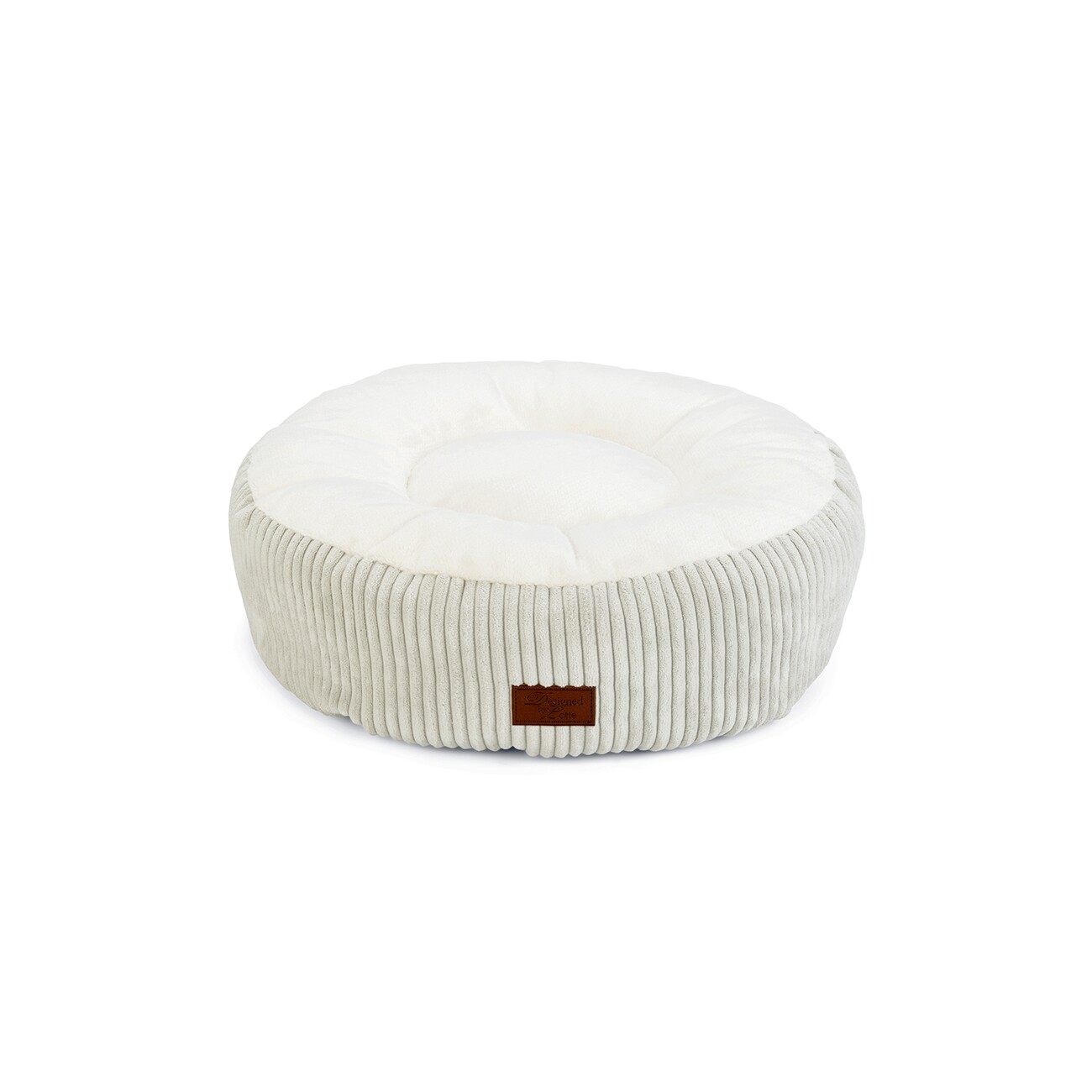 Designed by Lotte DBL Katzenbett Ribbed hellgrau