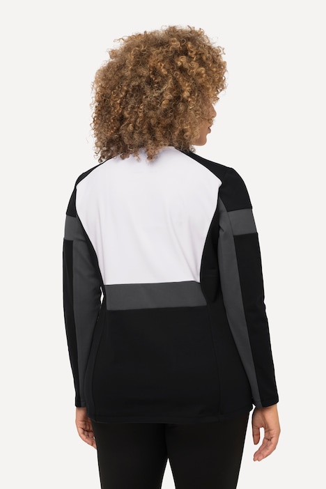 Funktionsshirt, Slim, Troyerkragen, Langarm, recycelt