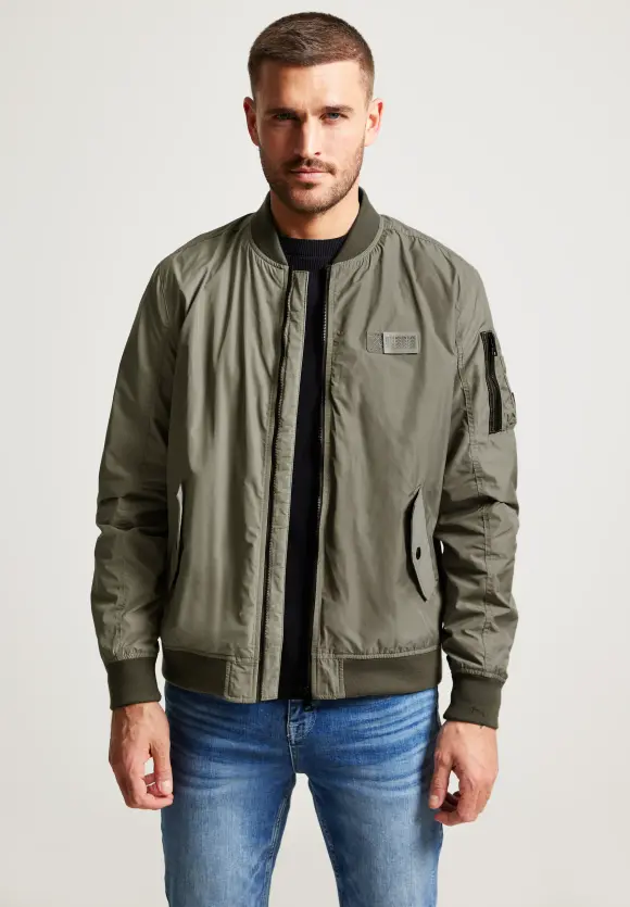 Blouson mit Strickbündchen - herb green
