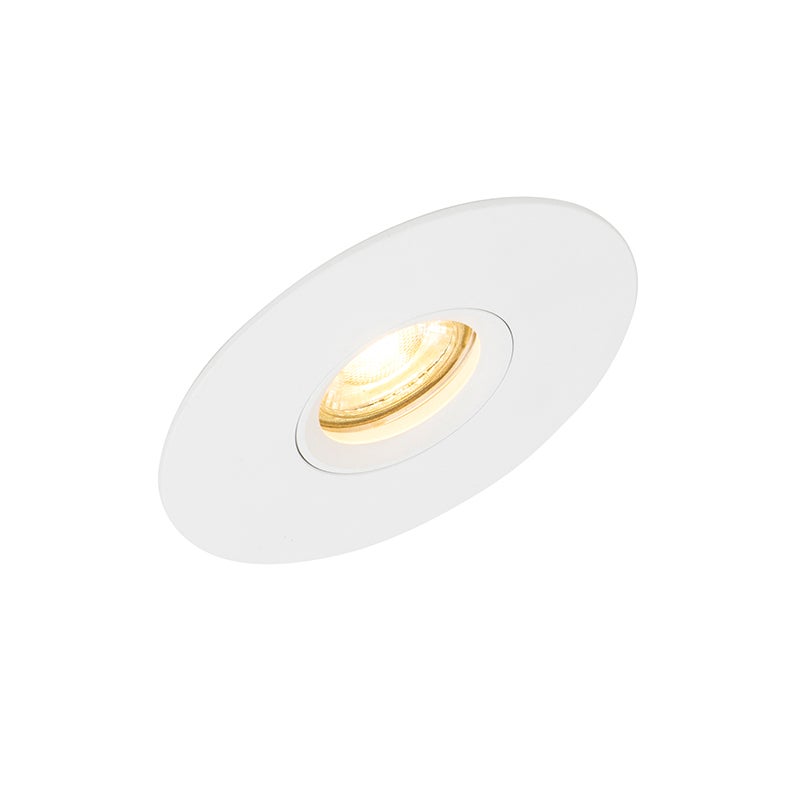 Moderne inbouwspot, wit, 12 cm - Buco