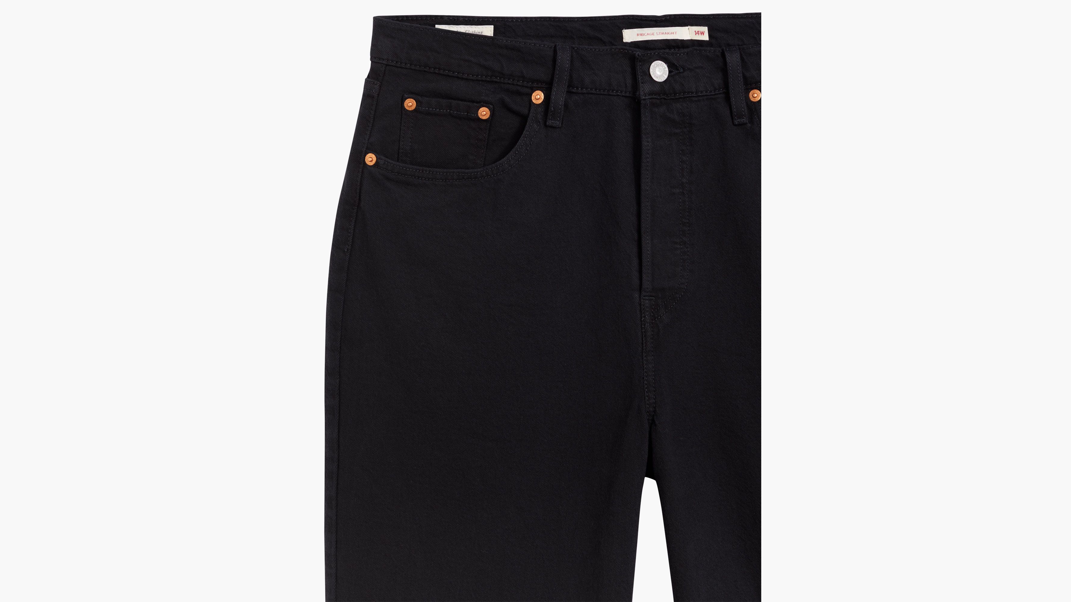 Jean droit Ribcage Ankle (Plus) - Black Sprout - Noir