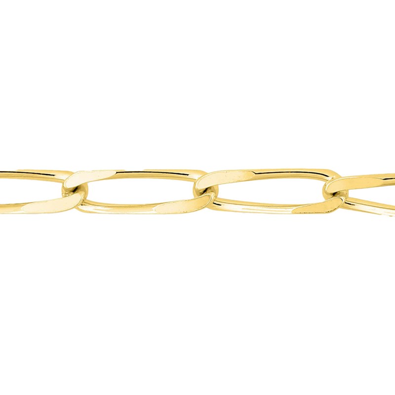 Bracelet Mixte 18 cm  - Cheval - Or 18 Carats - Largeur  3 mm