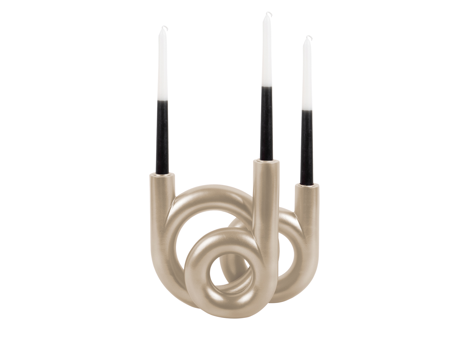 Candle holder Rings medium metallic gold