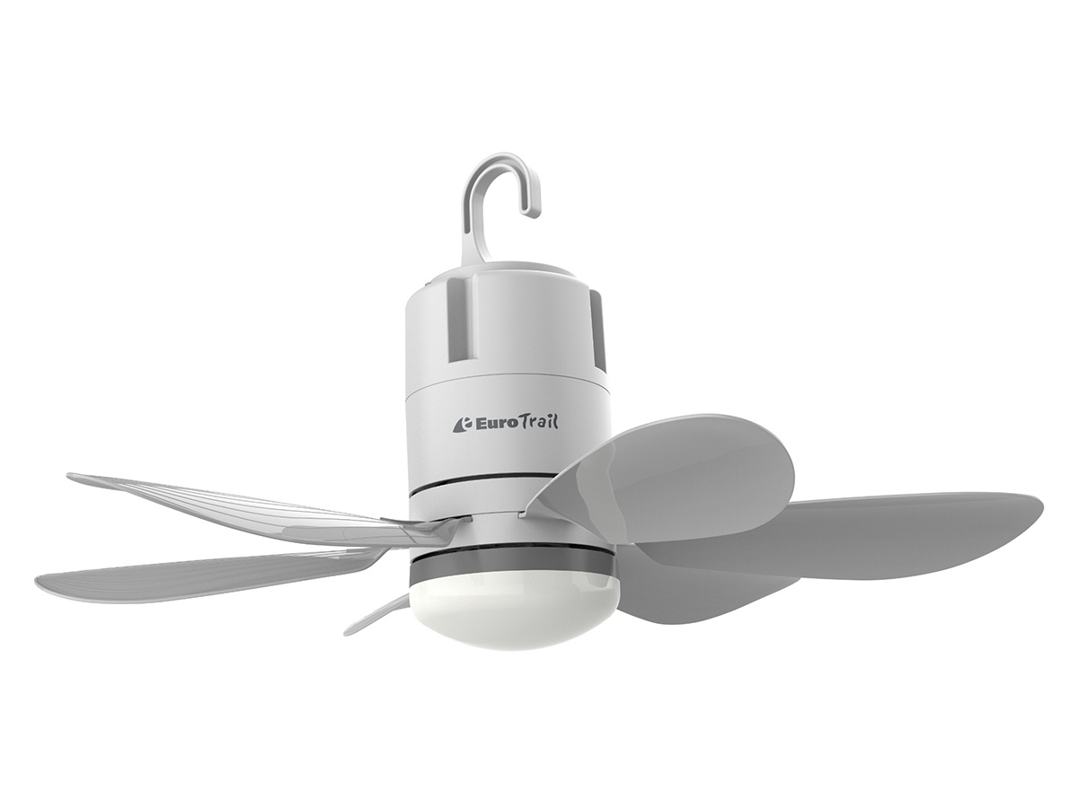 Eurotrail oplaadbare plafondventilator met lamp
