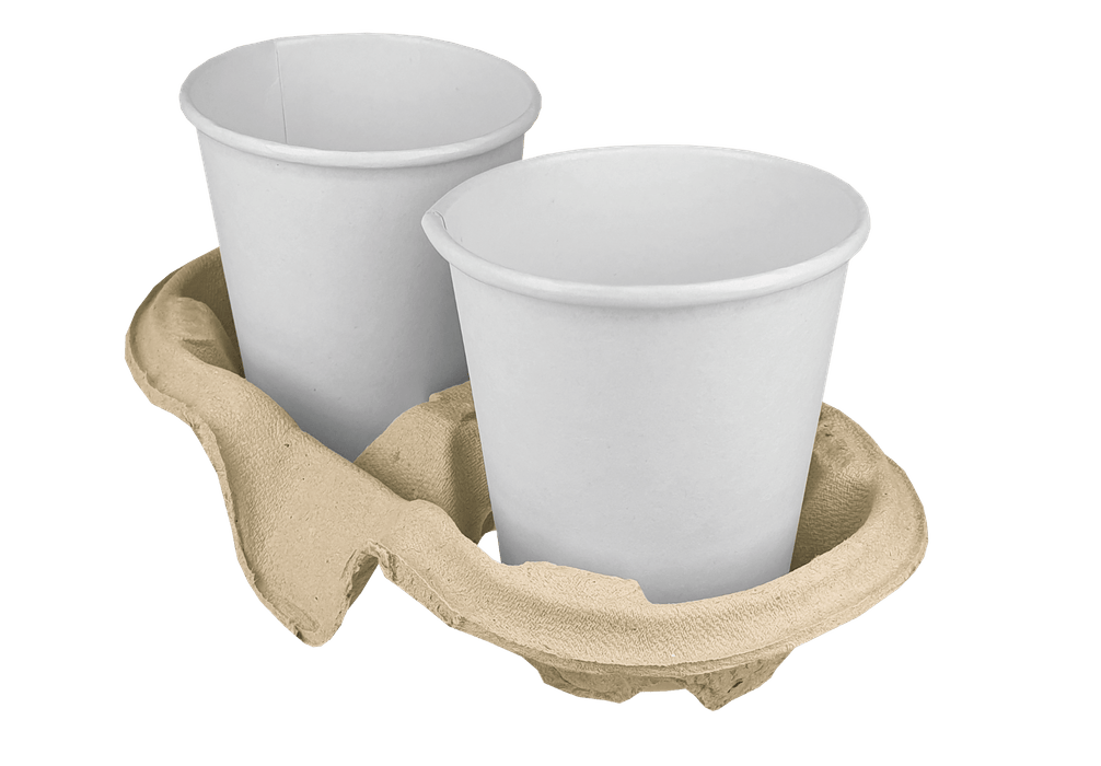 Draagtray voor 2 bekers Gerecycled Karton