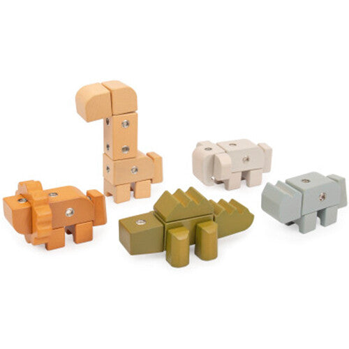 Guidecraft blokken met drukknopen - dieren - 33st