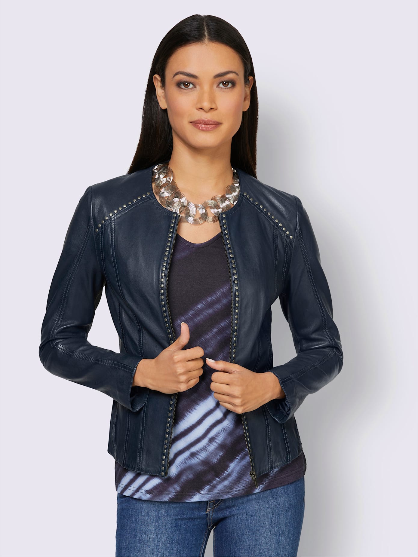 Veste en cuir 100% cuir agneau nappa