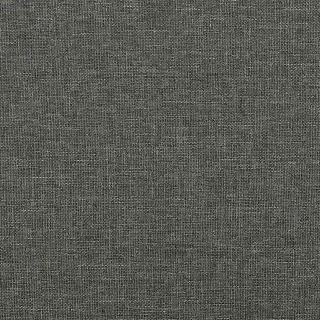 vidaXL Bettgestell mit Kopfteil, Bettrahmen mit Lattenrost, Bett Polsterbett mit Stützbeinen, Schlafzimmerbett Einzelbett, Dunkelgrau 100x200cm Stoff ZJ8711198