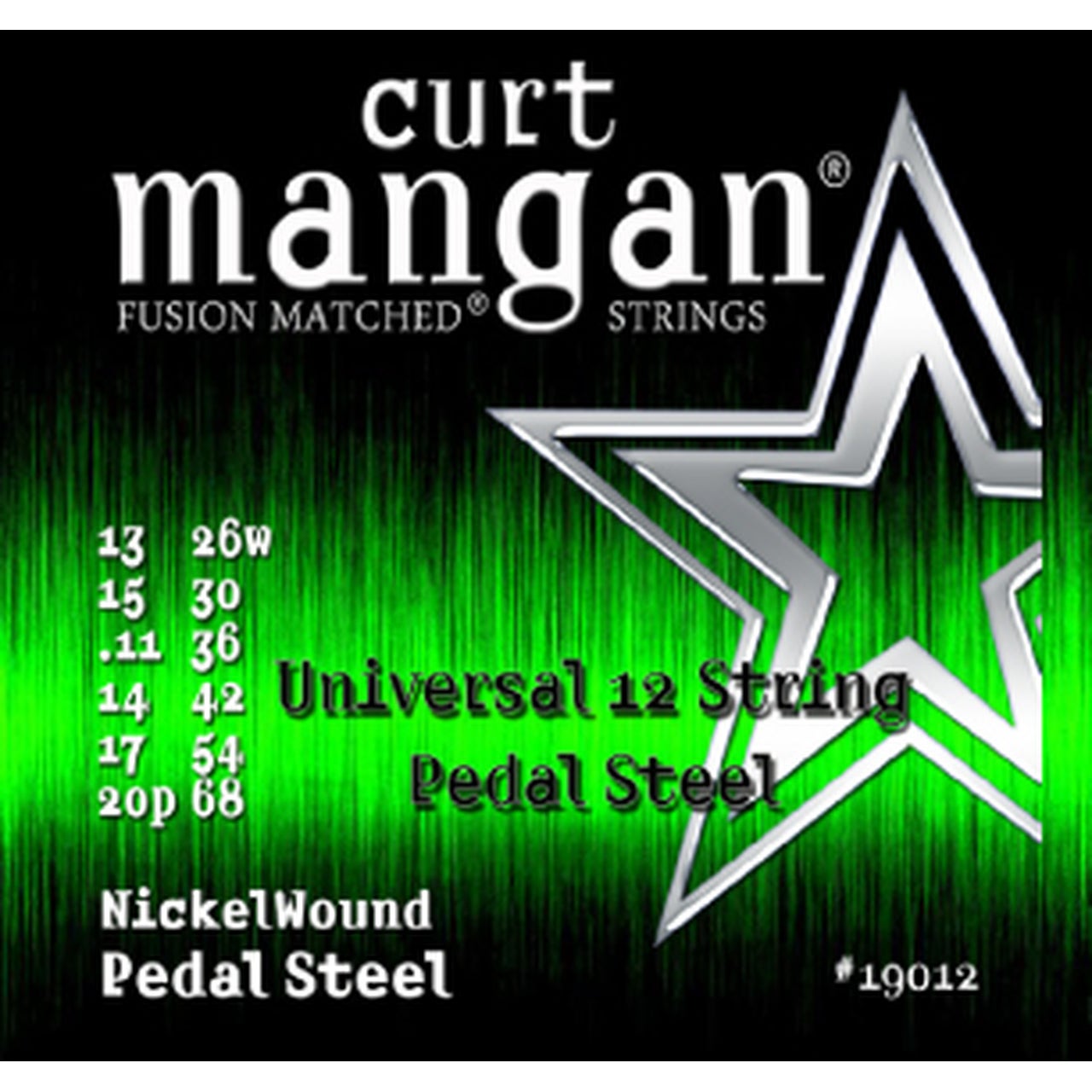 Curt Mangan Nickel Wound 3rd 12-String Universal Pedal Steel snarenset