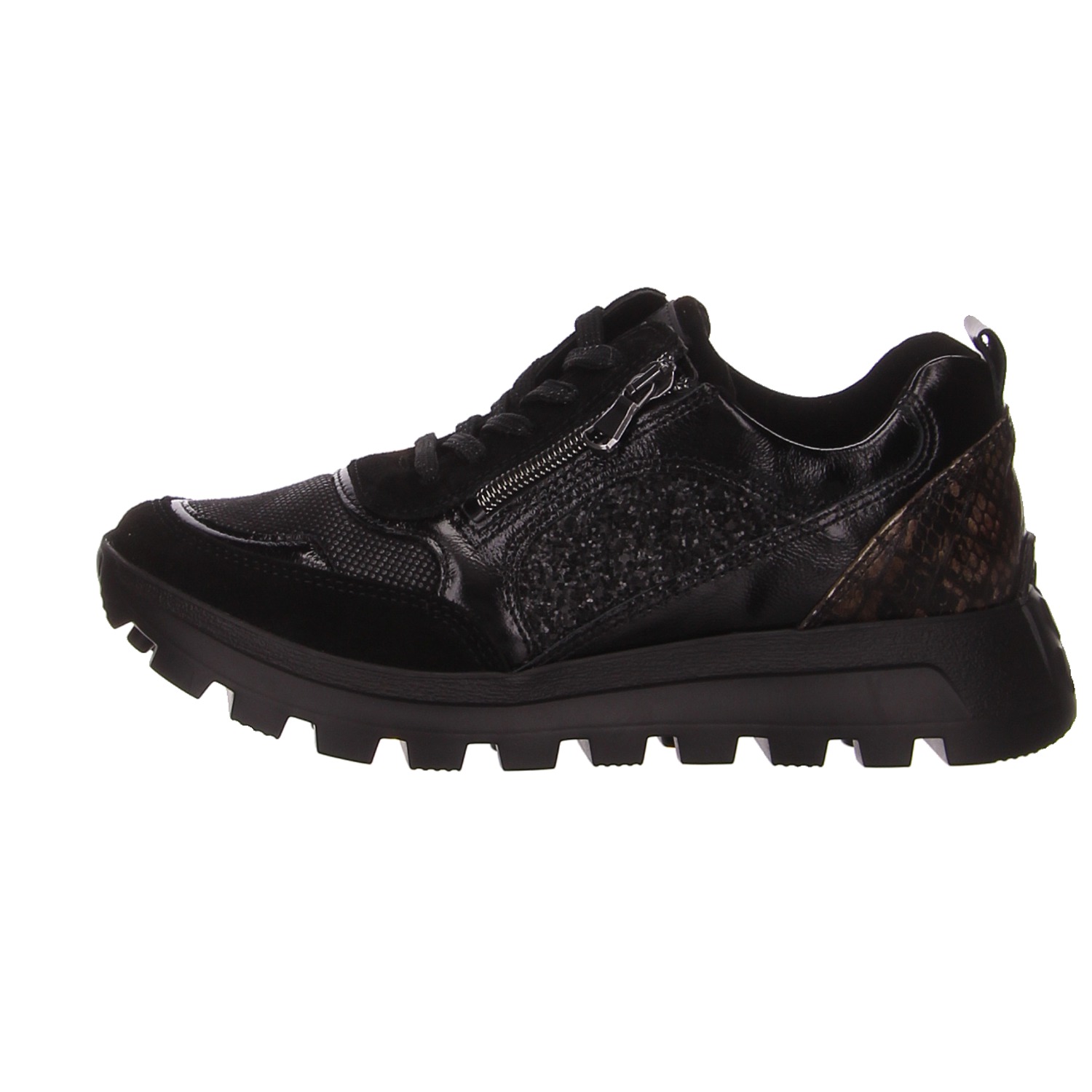 Waldläufer Sneaker schwarz schwarz