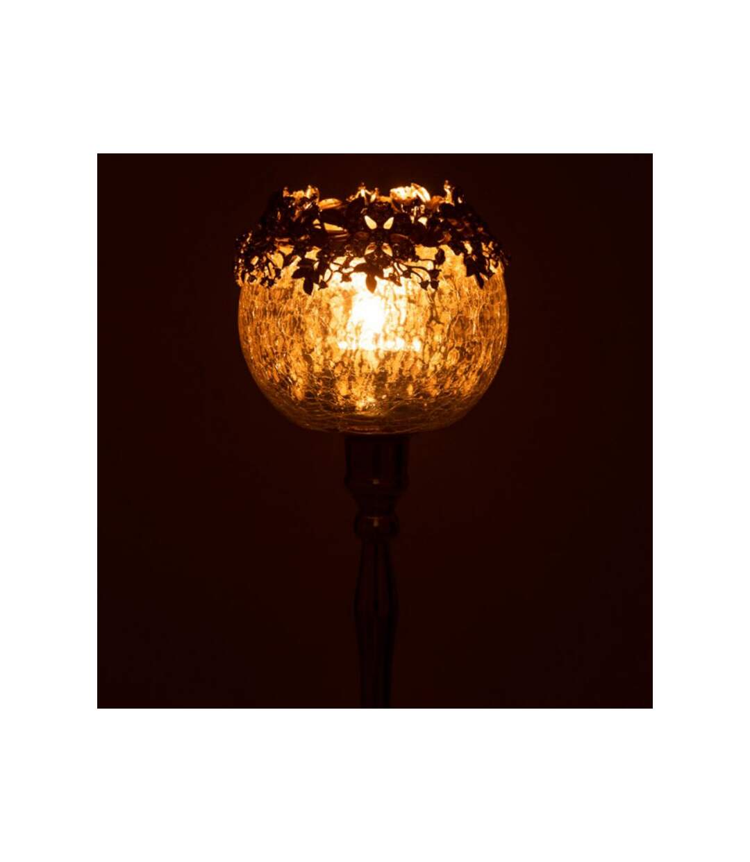 Paris Prix - Photophore Sur Pied En Métal bijou 33cm Argent