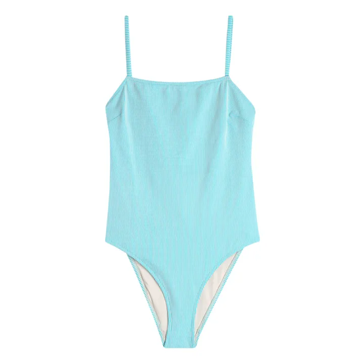 Icone Maillot 1 Pièce Nino Rayures | Bleu turquoise