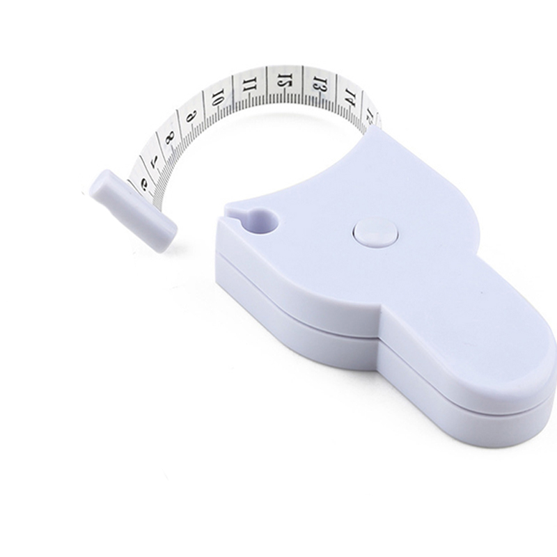 (150cm) Körper Massband Flexibles Ausziehband in Zentimeter mit Aufrollmechanismus - Weiss