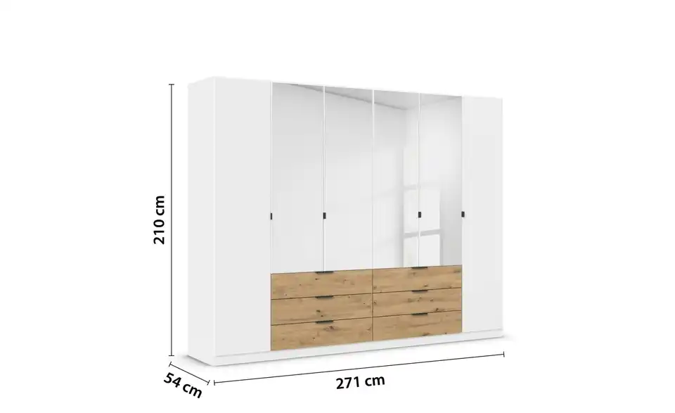 Drehtürenschrank Davoa 271 cm