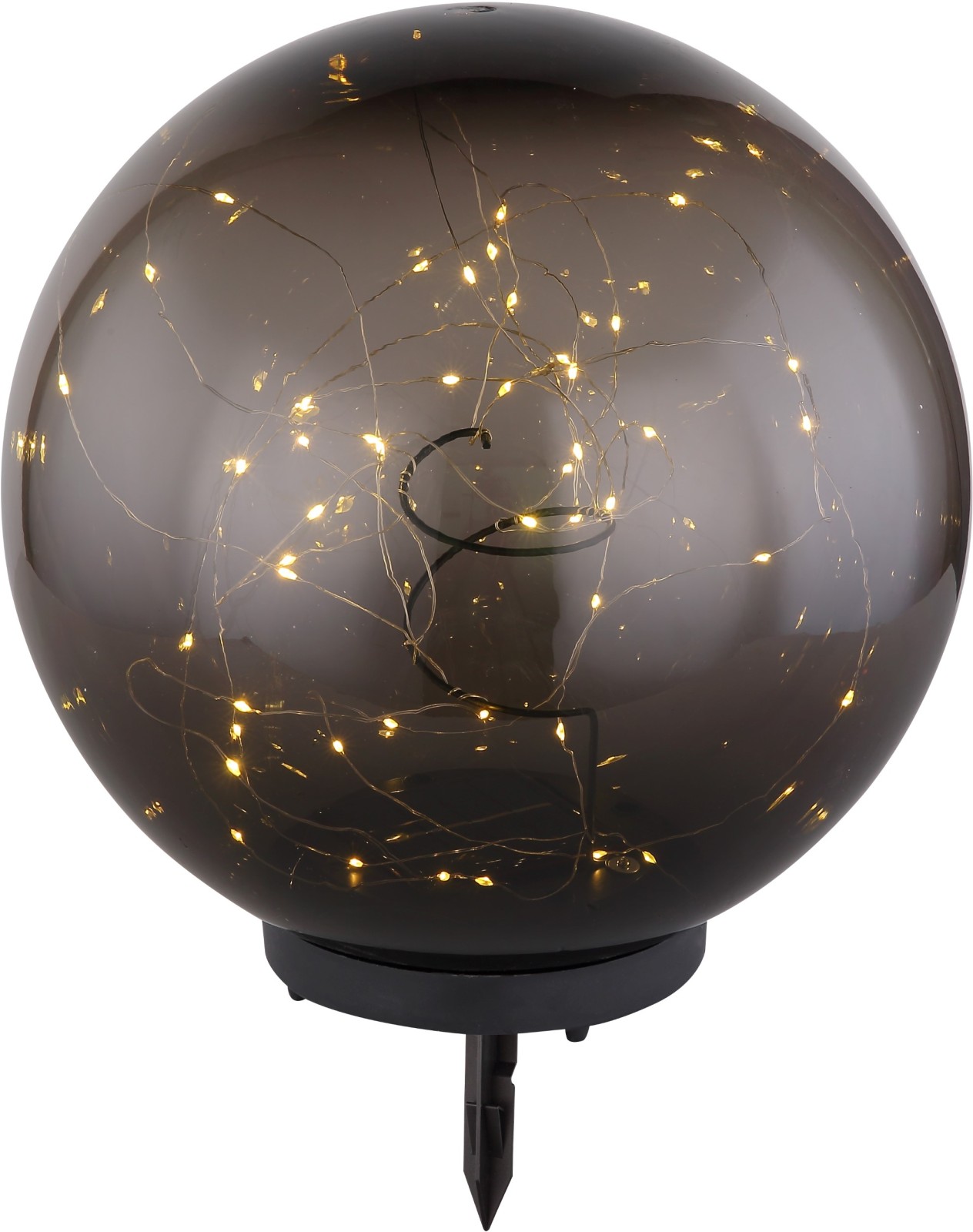 LED-Solarleuchte - schwarz - Ø 30 cm