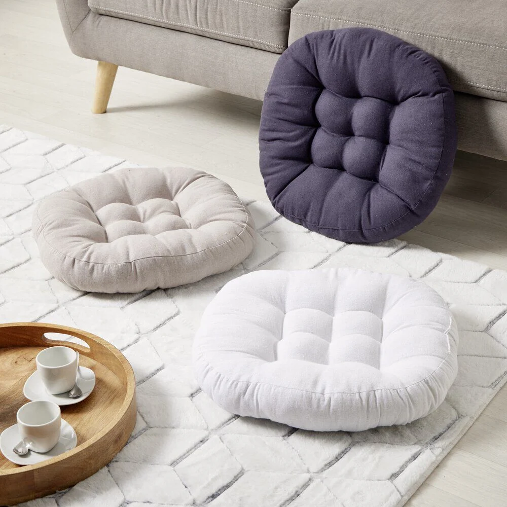 Coussin de sol Ø45cm beige