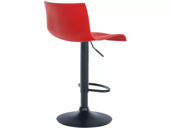 Lot de 2 Tabouret de bar - Plastique & Métal - Rouge - Branford
