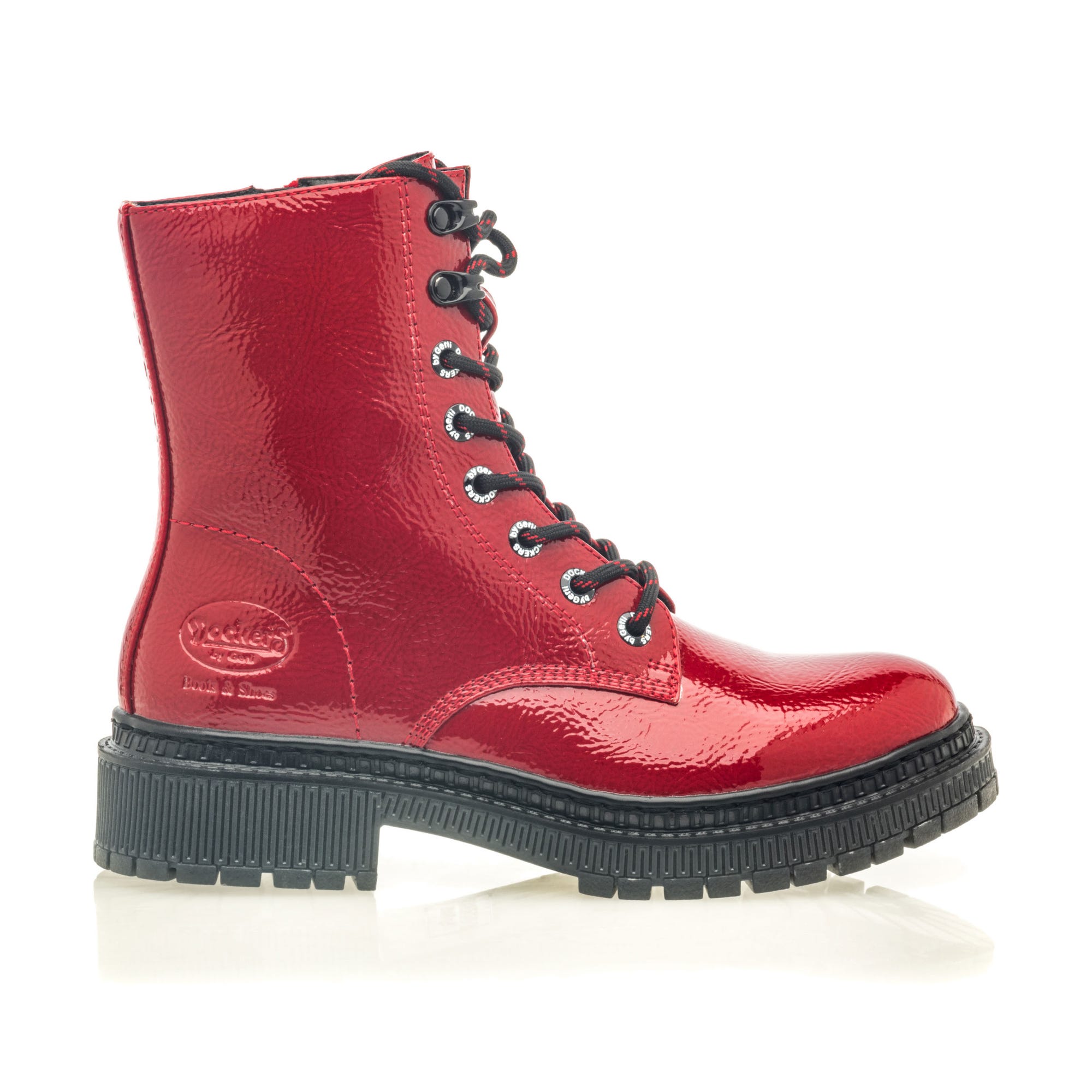Bottines à lacets Femme rouge