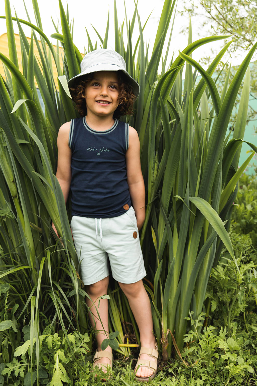 Koko Noko sweatshort - set van 2 - mosgroen/lichtgroen