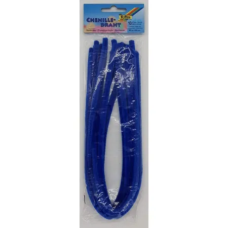 Folia Chenilledraht 50cm Ø 8mm mittelblau