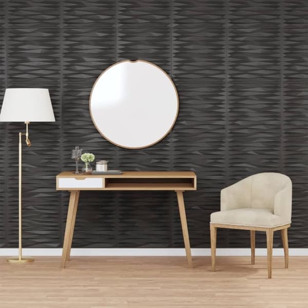 vidaXL Veggpaneler 24 stk svart 50x50 cm XPS 6 m² stjerne
