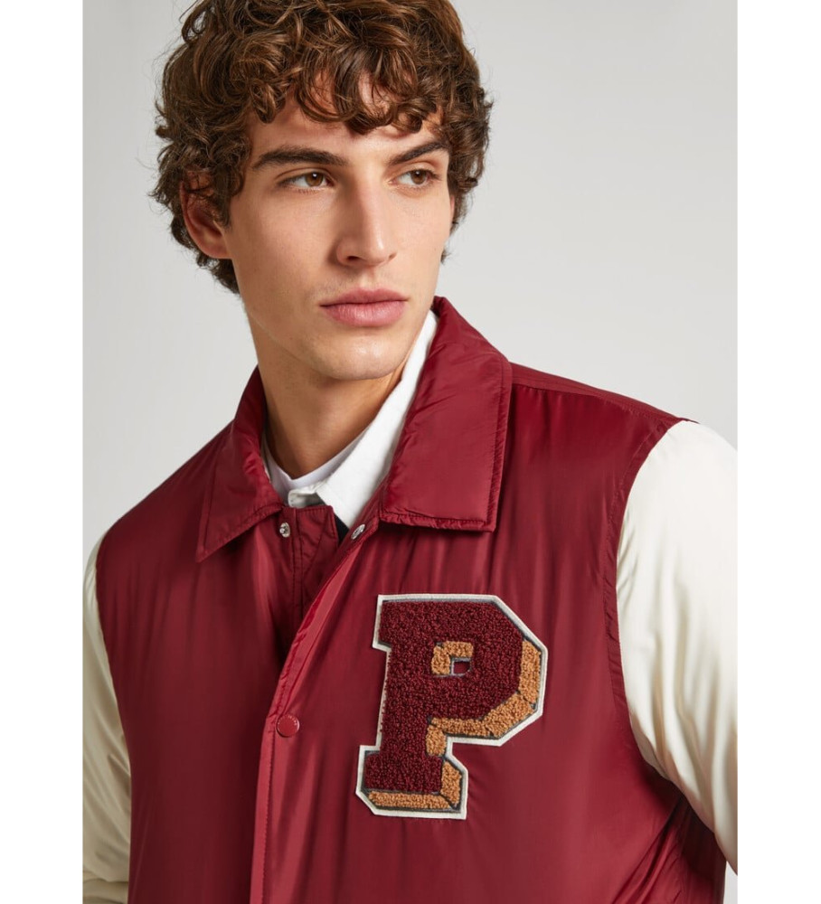 Jaqueta Bomber Escolar Borgonha da Pepe Jeans