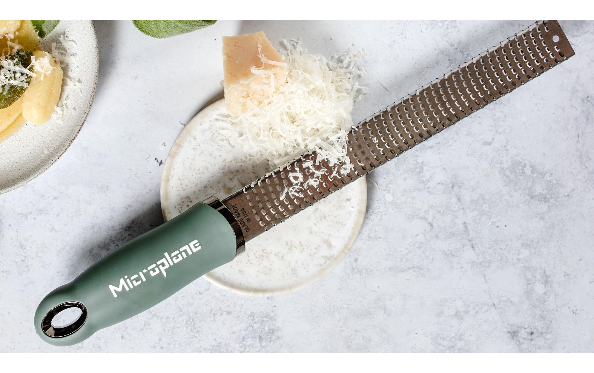 Gourmet Premium Zester/Reibe Grün/SilberHandreibe mit Edelstahlklingen