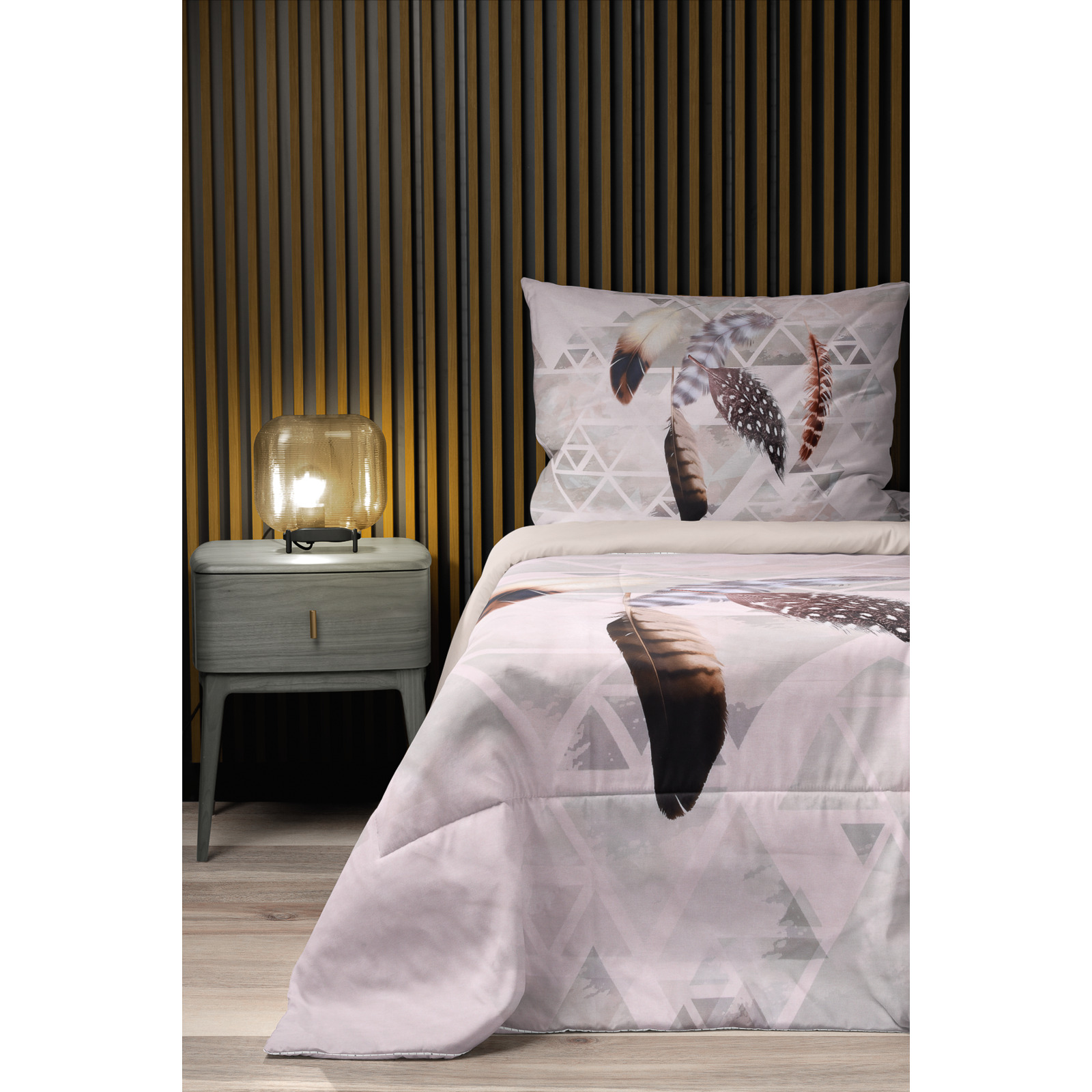 Bettwäsche Renforcé Traumfänger beige 200x210 2x65x65 Bettanzug Fra