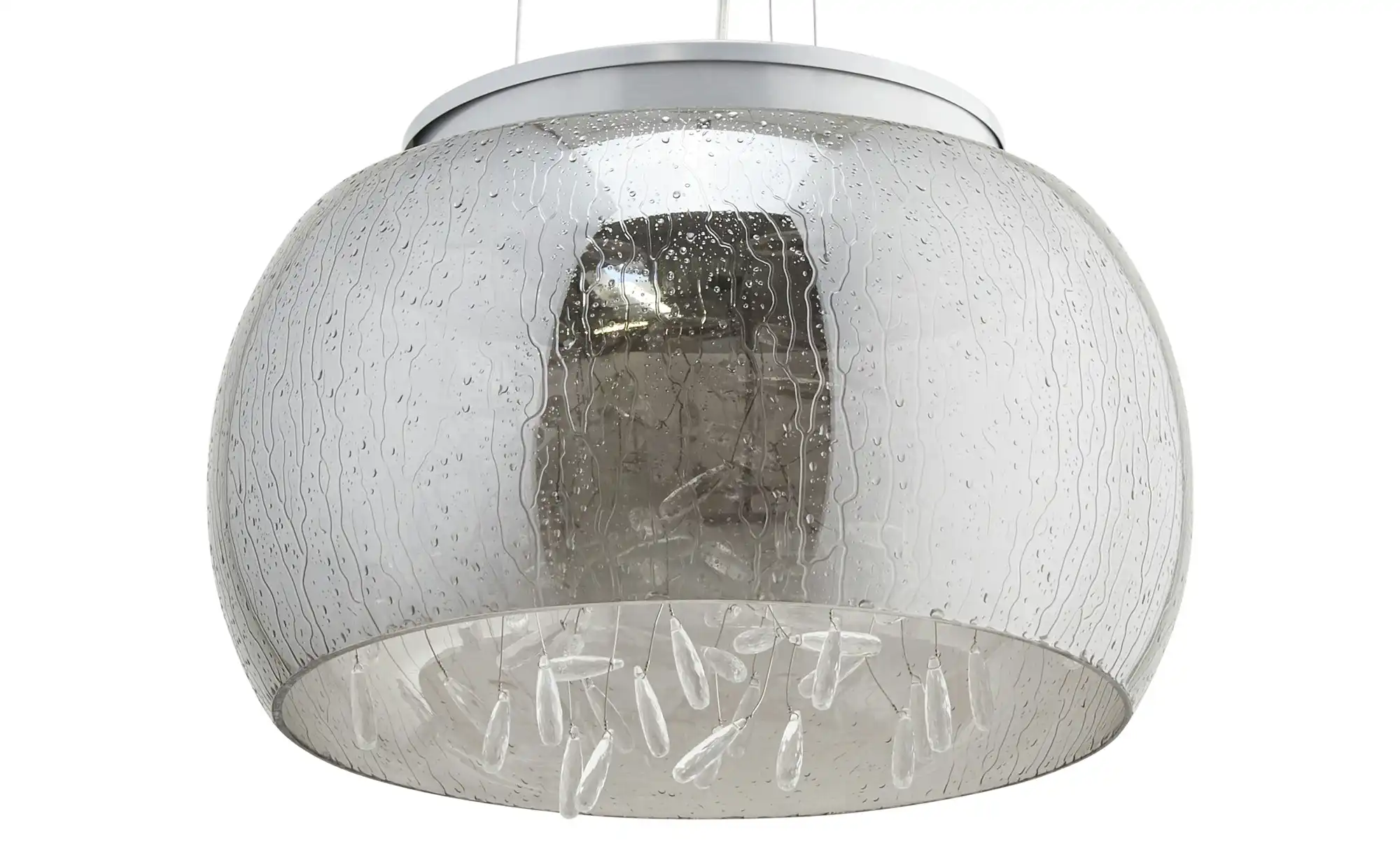 KHG LED-Pendelleuchte, Rauchglas mit Acryltropfen
