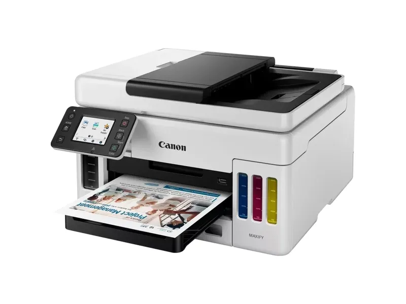 Canon MAXIFY GX6050 - Multifunktionsprinter - farve - blækprinter - kan genopfyldes - Legal (216 x 356 mm)/A4 (210 x 297 mm) (original) - A4/Legal (medie) - op til 24 ipm (udskriver) - 350 ark - LAN, Wi-Fi(n), USB 2.0, USB vært