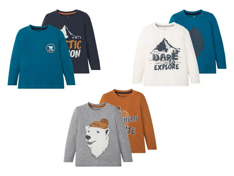 2 Kinder shirts met lange mouwen
