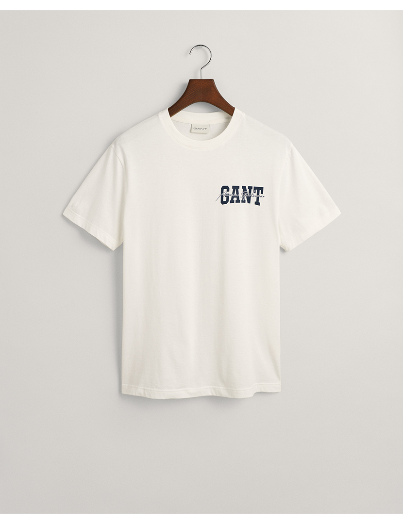 Arch Script Graphic T-Shirt Beige Beige