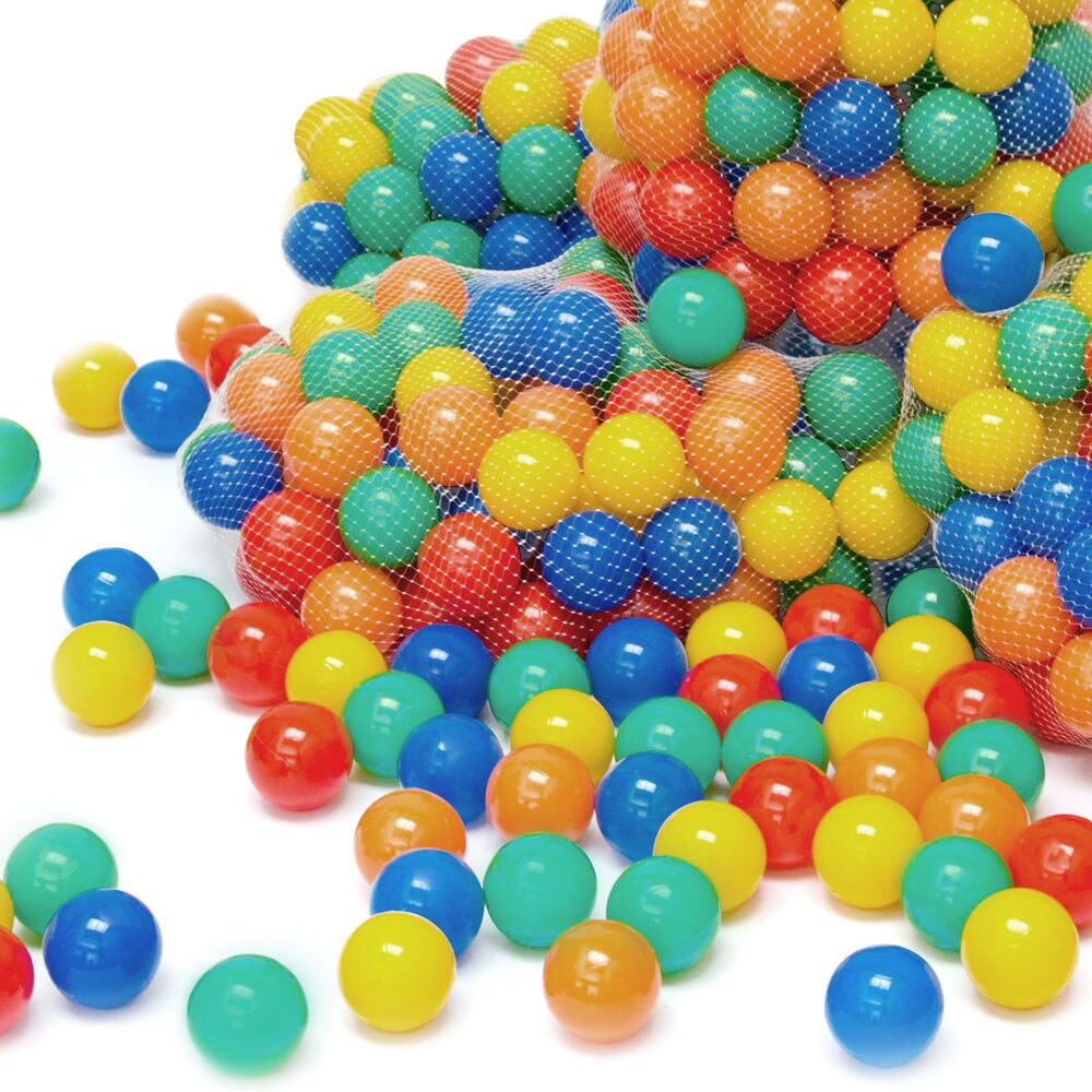 300 bunte Bälle für Bällebad 7cm Babybälle Plastikbälle Baby Spielbälle