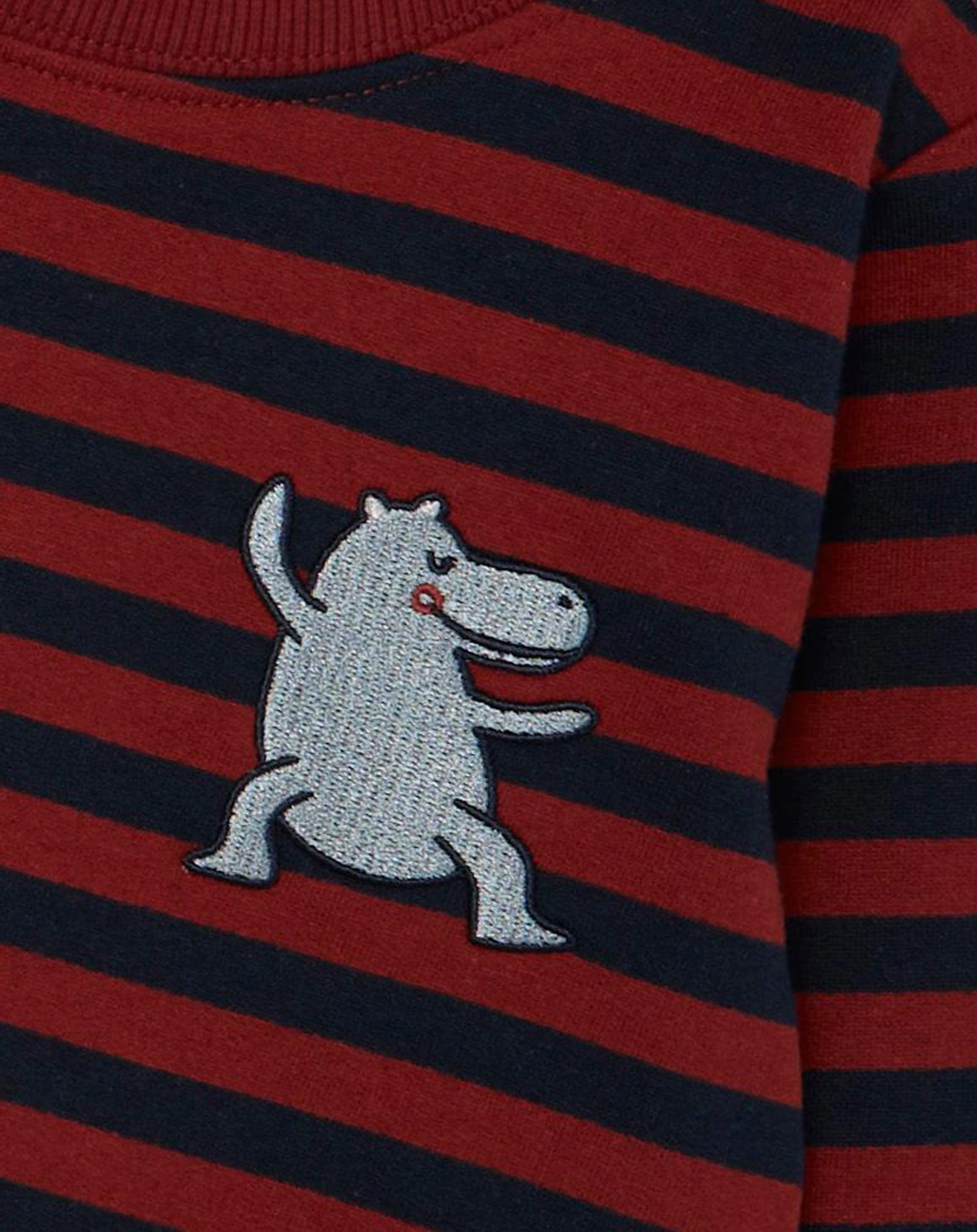Sweatshirt NMMRANANHIPPO gestreift in rosewood