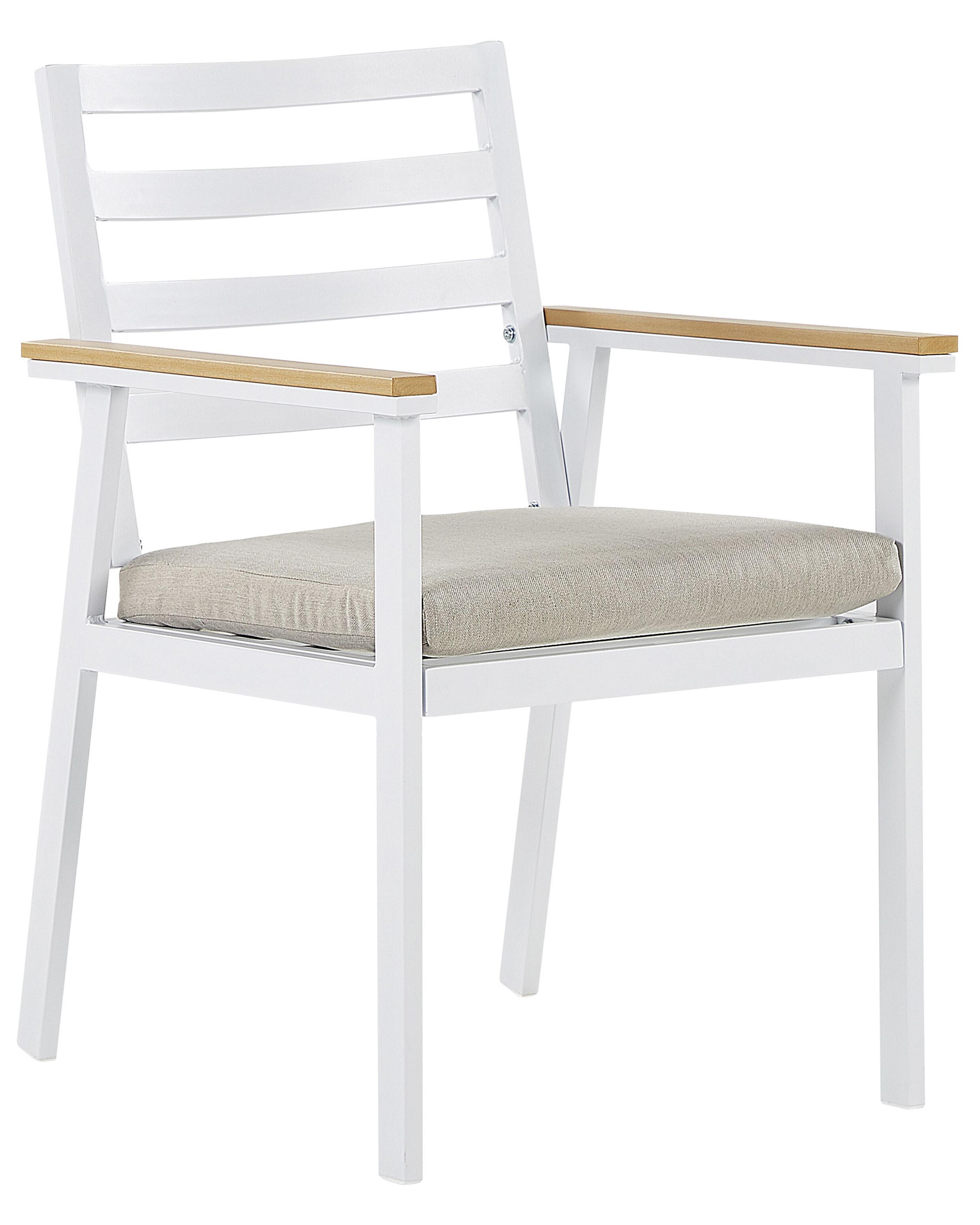 Set van 4 stoelen met zitkussen CAVOLI Metaal Beige