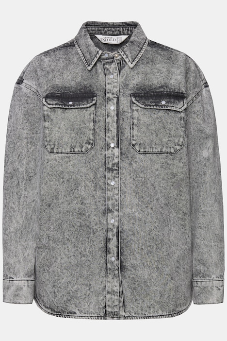 Jeanshemd, oversized, Vintage Look, Langarm