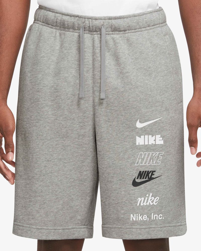Short Nike Sportswear Club Fleece Gris pour homme