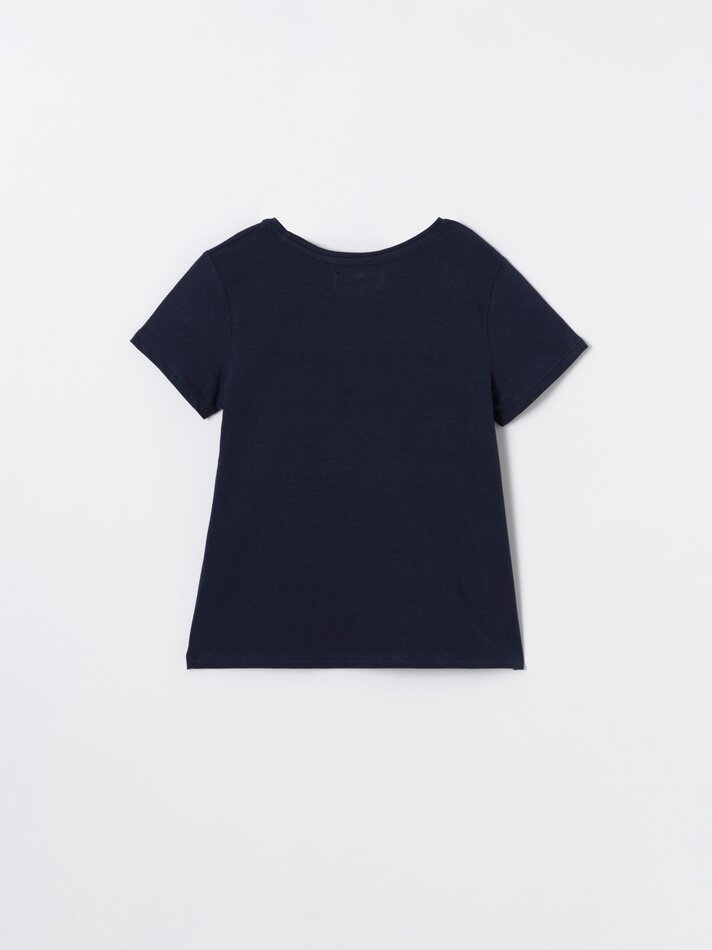 Conjunto com 2 camisetas combinando - Azul Marinho