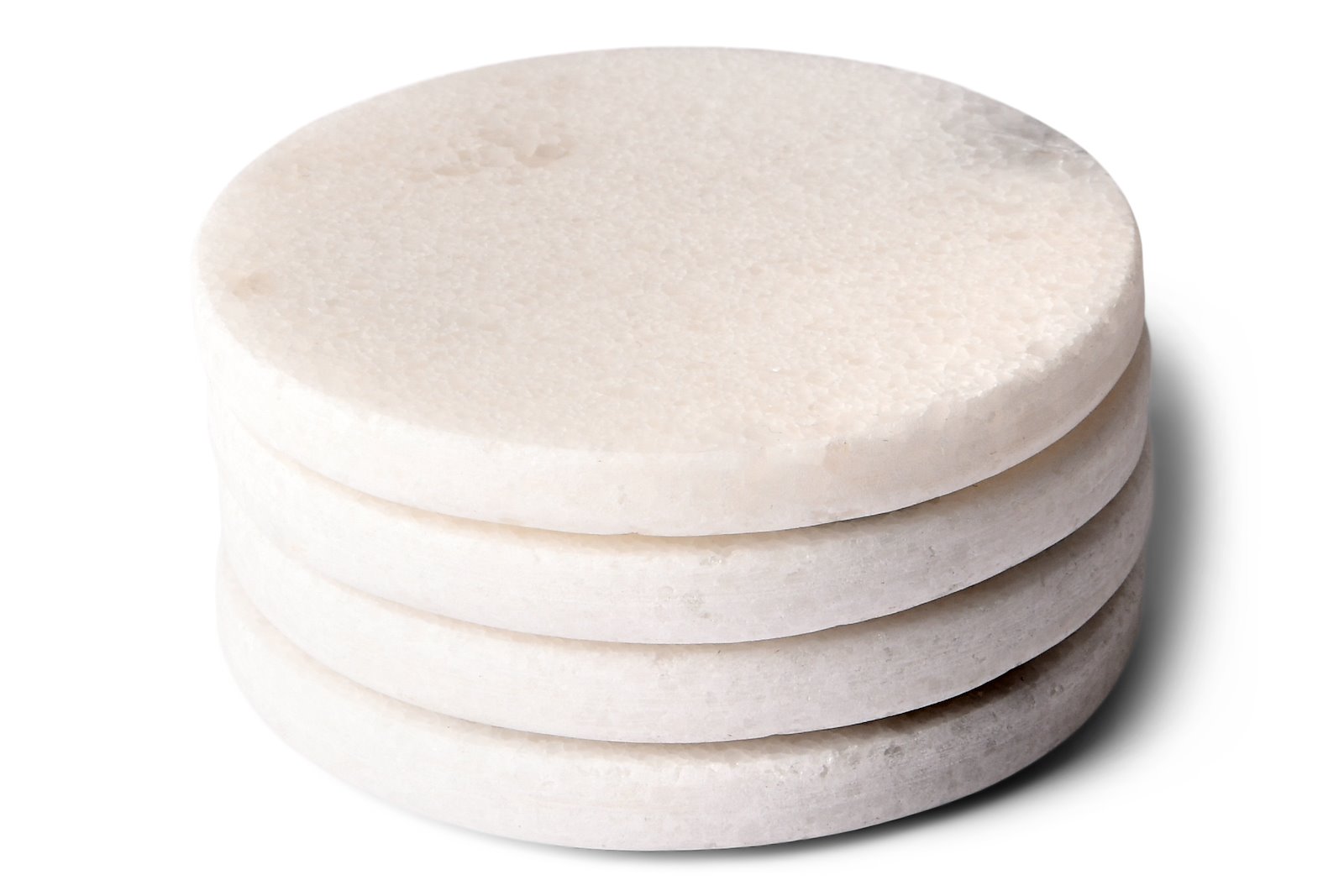 Marble glassbrikke 4pk Hvit Ø10 cm