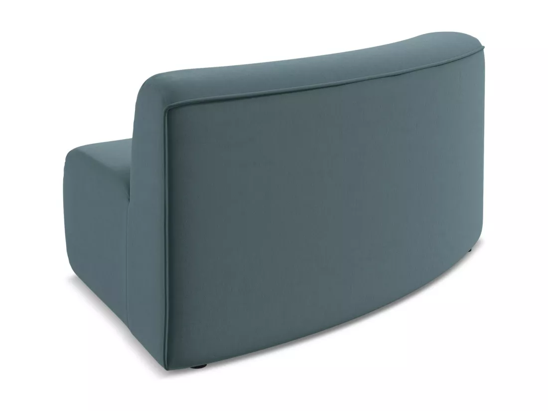 Fauteuil d'angle pour canapé modulable en velours - marin - EKAHI