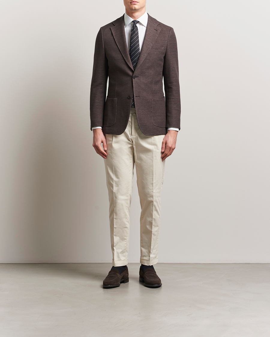 Morris Heritage Jersey Linen Jacket Brown