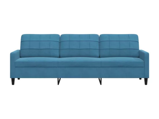 Canapé à 3 places Bleu 210 cm Velours