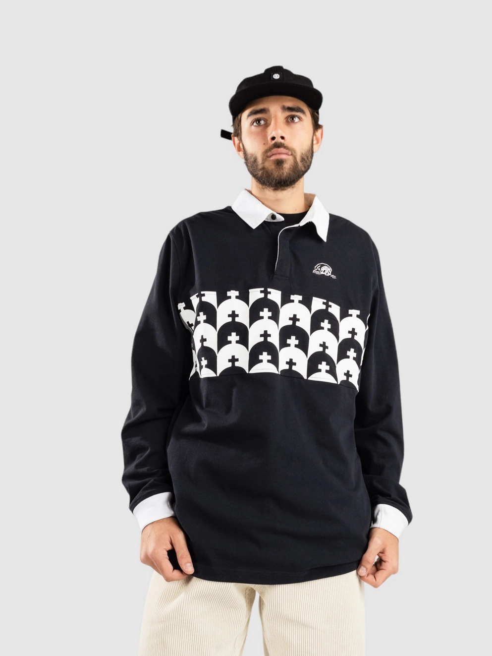 Lurking Class Graves Rugby Long Sleeve T-Shirt black