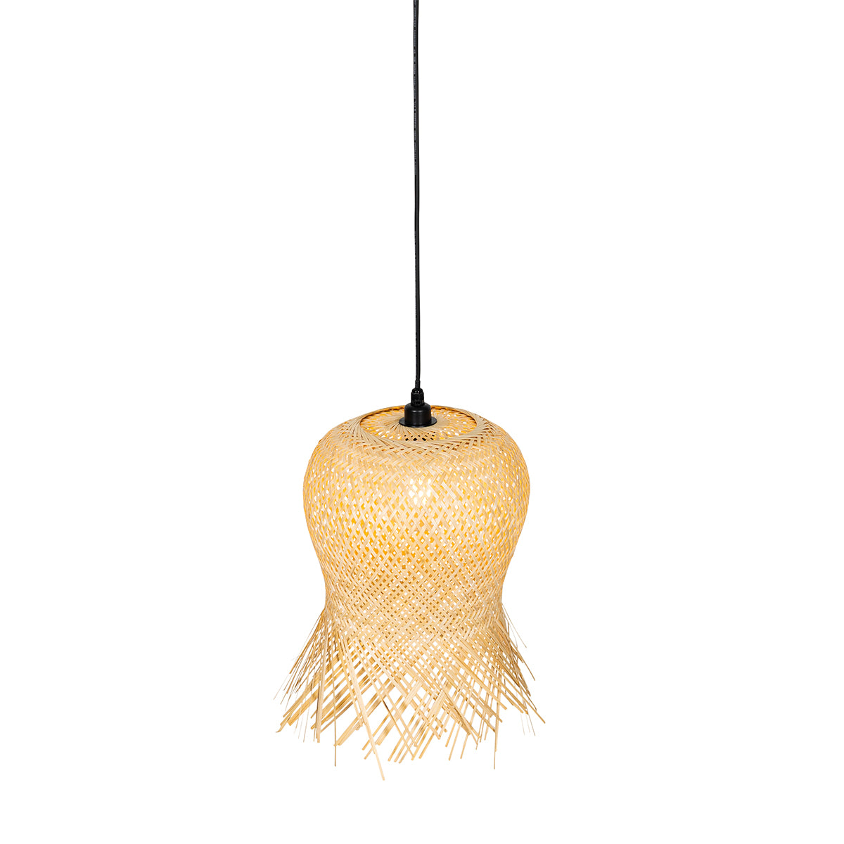 QAZQA Oosterse buiten hanglamp bamboe IP44 - Carlos