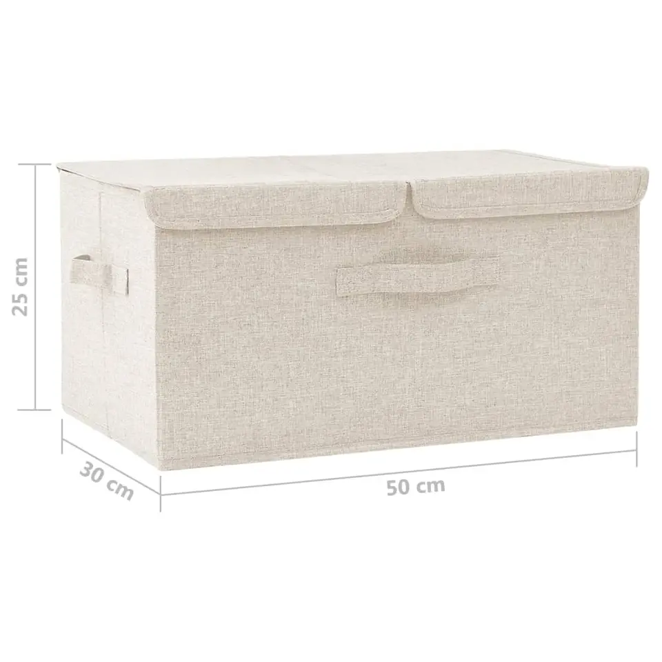vidaXL - Opbergbox Opbergboxen - Crème - Stof