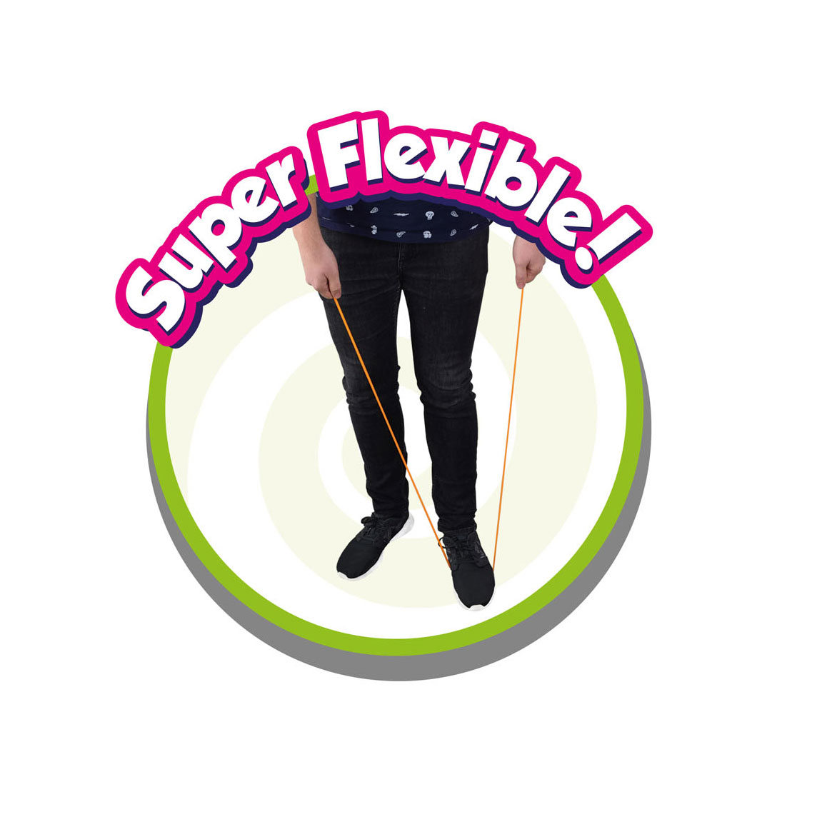 Super Rekbaar Touw met Glitter, 50cm