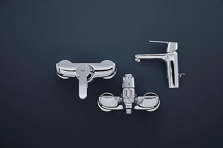 Mitigeur bain/douche 2 trous Grohe Get finition chromé
