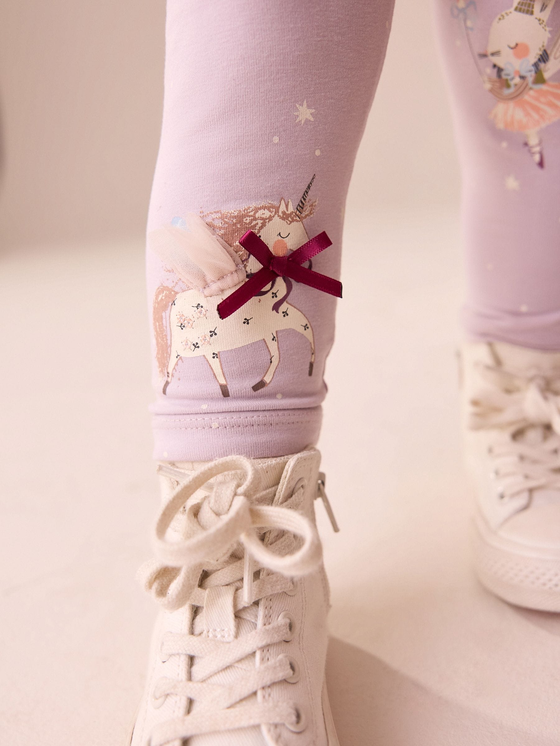 Lila-paars - Versierde leggings (3 mnd-7 jr)