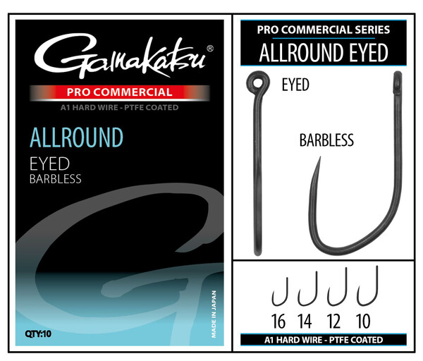 Gamakatsu Pro-C Allround Eyed A1 PTFE BL Witvis Haak (10 stuks)