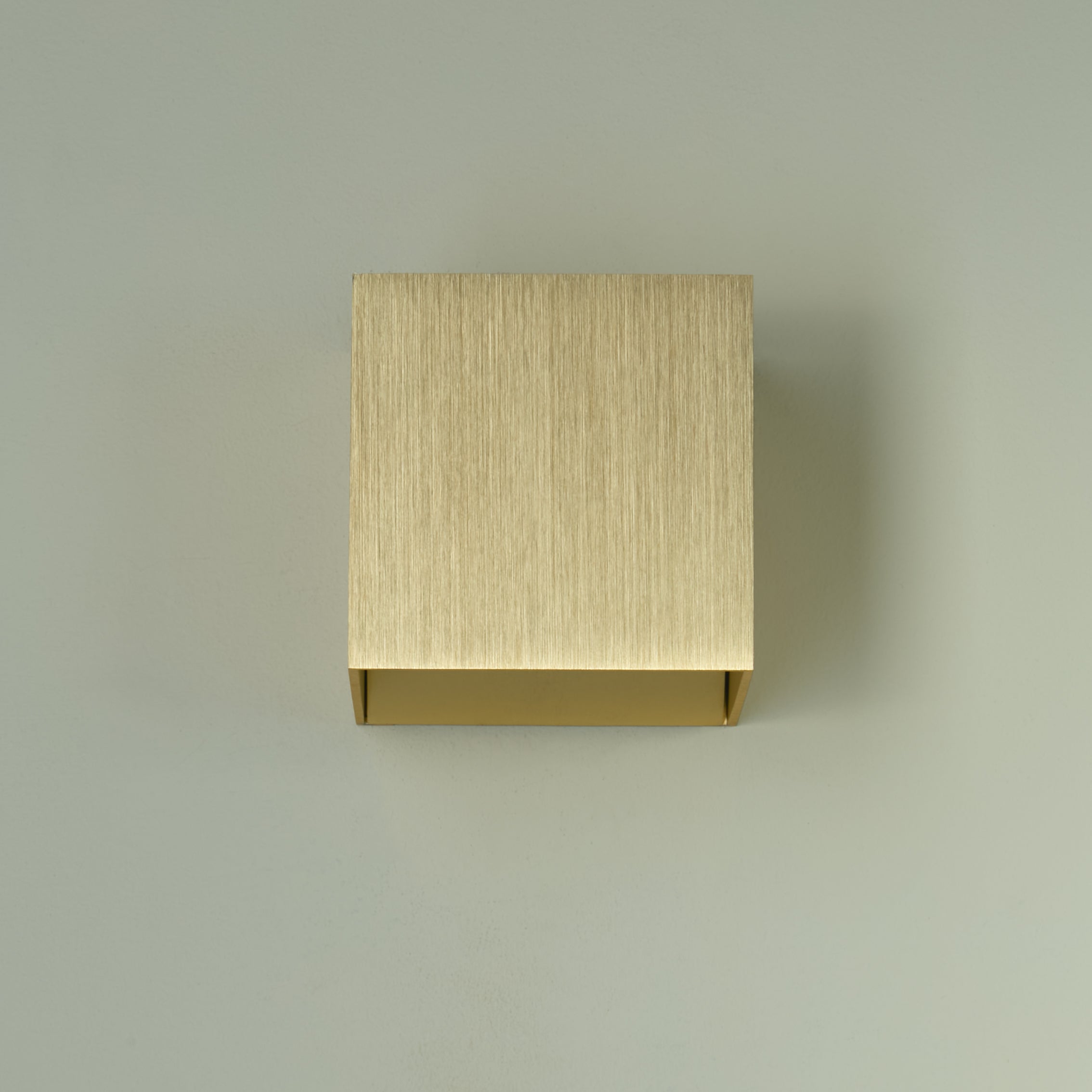 Searchlight Wall Wandlamp Vierkant - H 9,7 cm - Goud